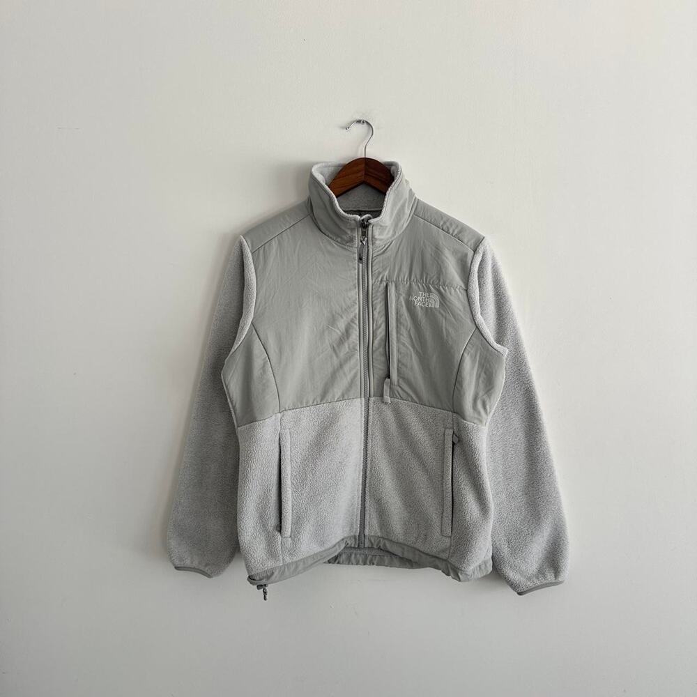 The North Face gray fleece zip up jacket size M